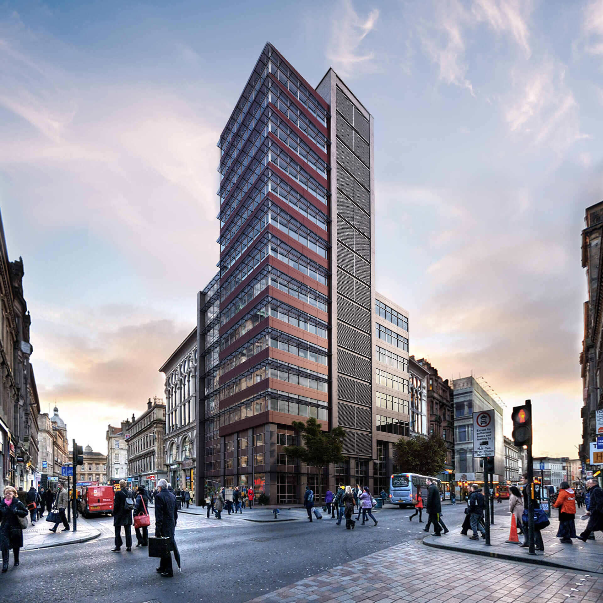 Apartment Facade In Vienna Render