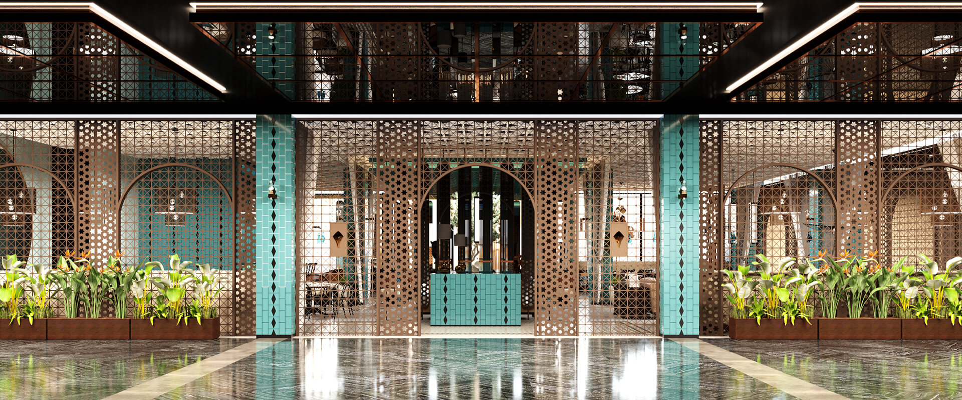 Baghdad Turkish traditional Restaurant Interior Design Architectural Iraq
