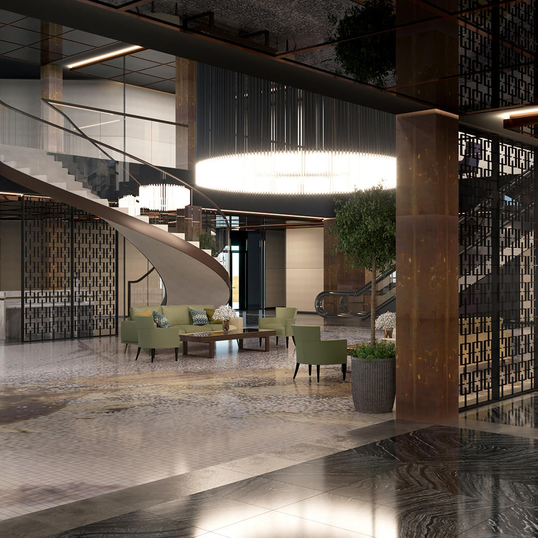 Dijlah Villa Entertainment Complex Lobby Interior and Architectural Design Baghdad