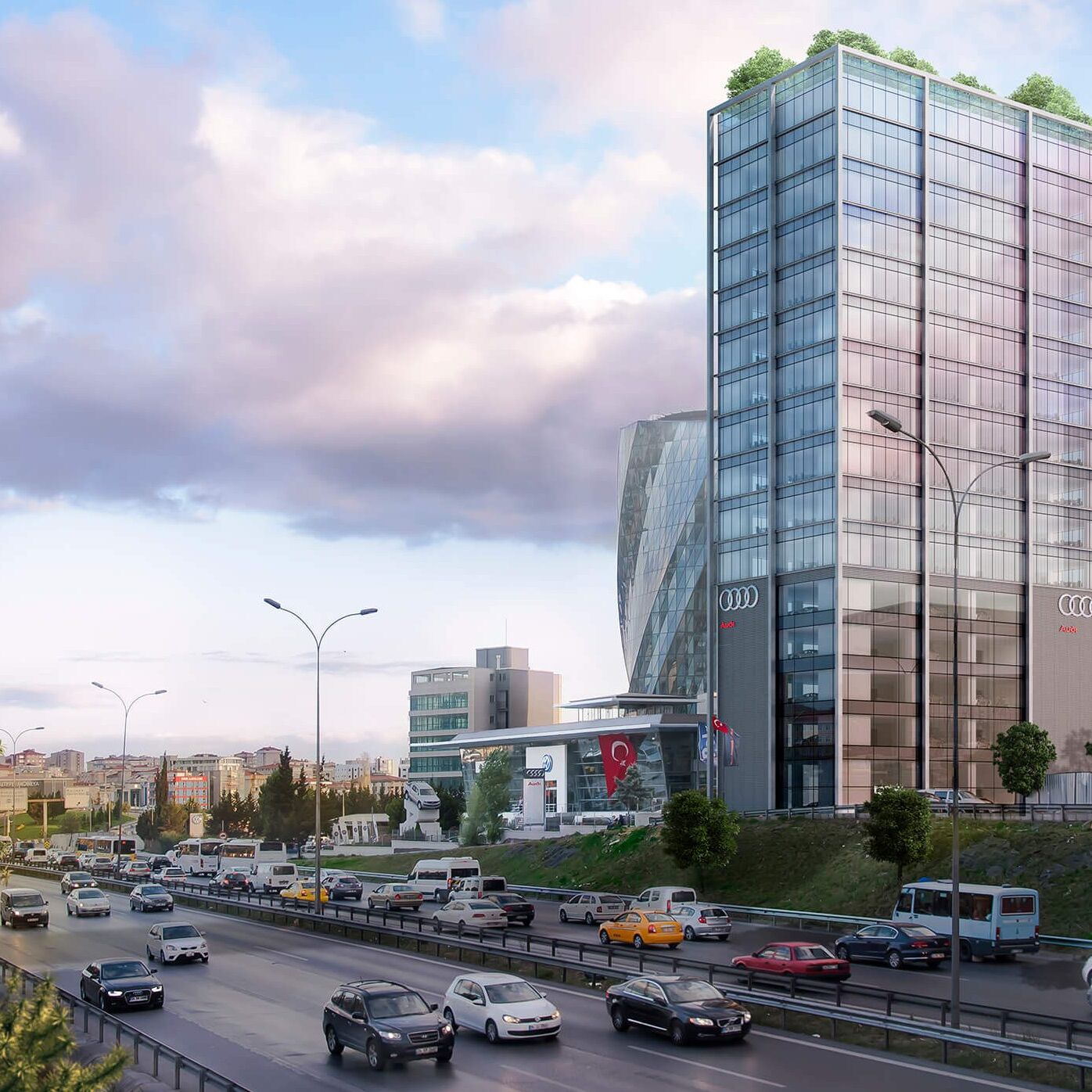 Erel Otomotive Facade Render