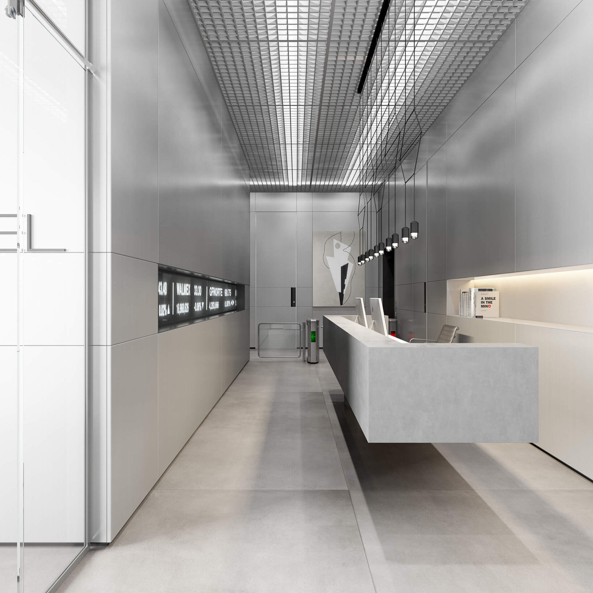 Erel Otomotiv Reception Interiors Render