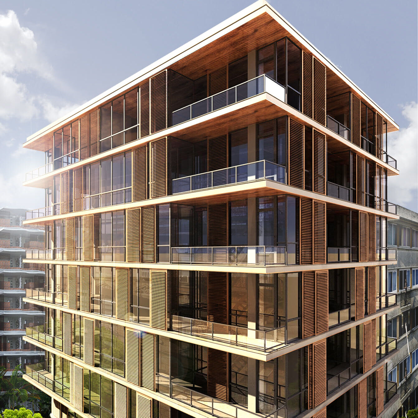Moda Apartment Facade Render