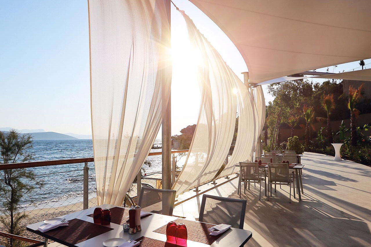 Bodrum Hotel Beach Rouge Interior and Architectural Design Lux Resorts