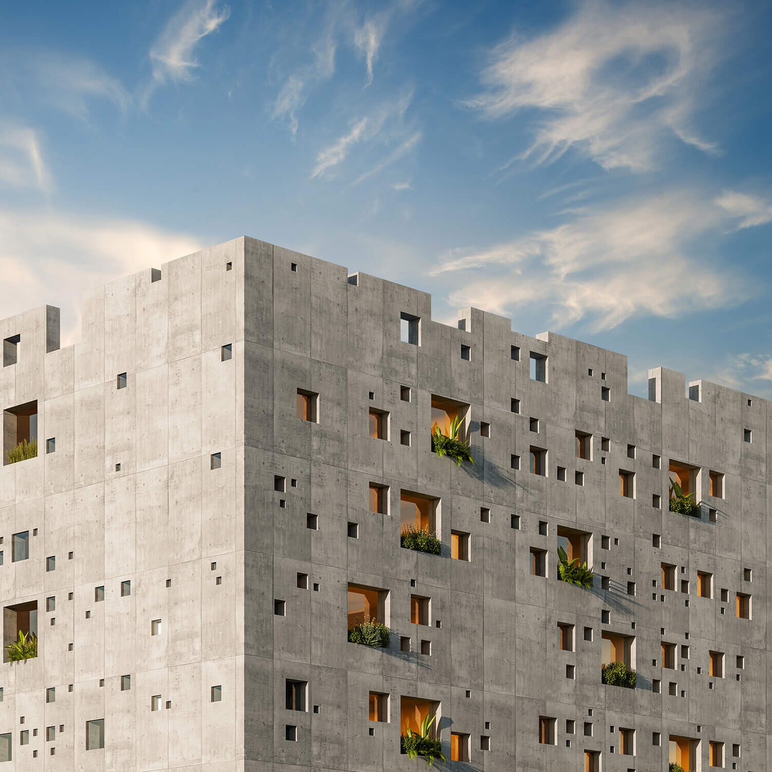 Samela Apartment Facade Rendering