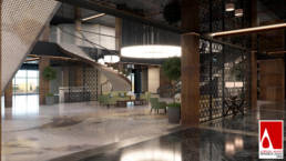 Dijlah Villa Entertainment Complex Lobby Interior and Architectural Design Baghdad