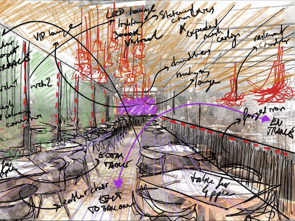 0_Sketch_steak House Restaurant Design_baghdad (2)