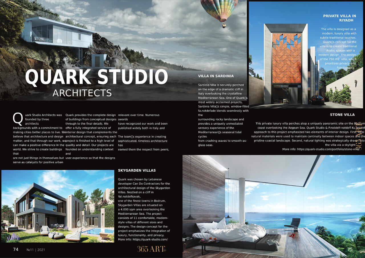 Quark Studio Architects interior design featured in Japanese magasine